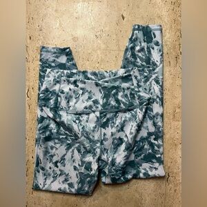 Gaiam Crossover Blue Abstract Print Leggings Size Medium